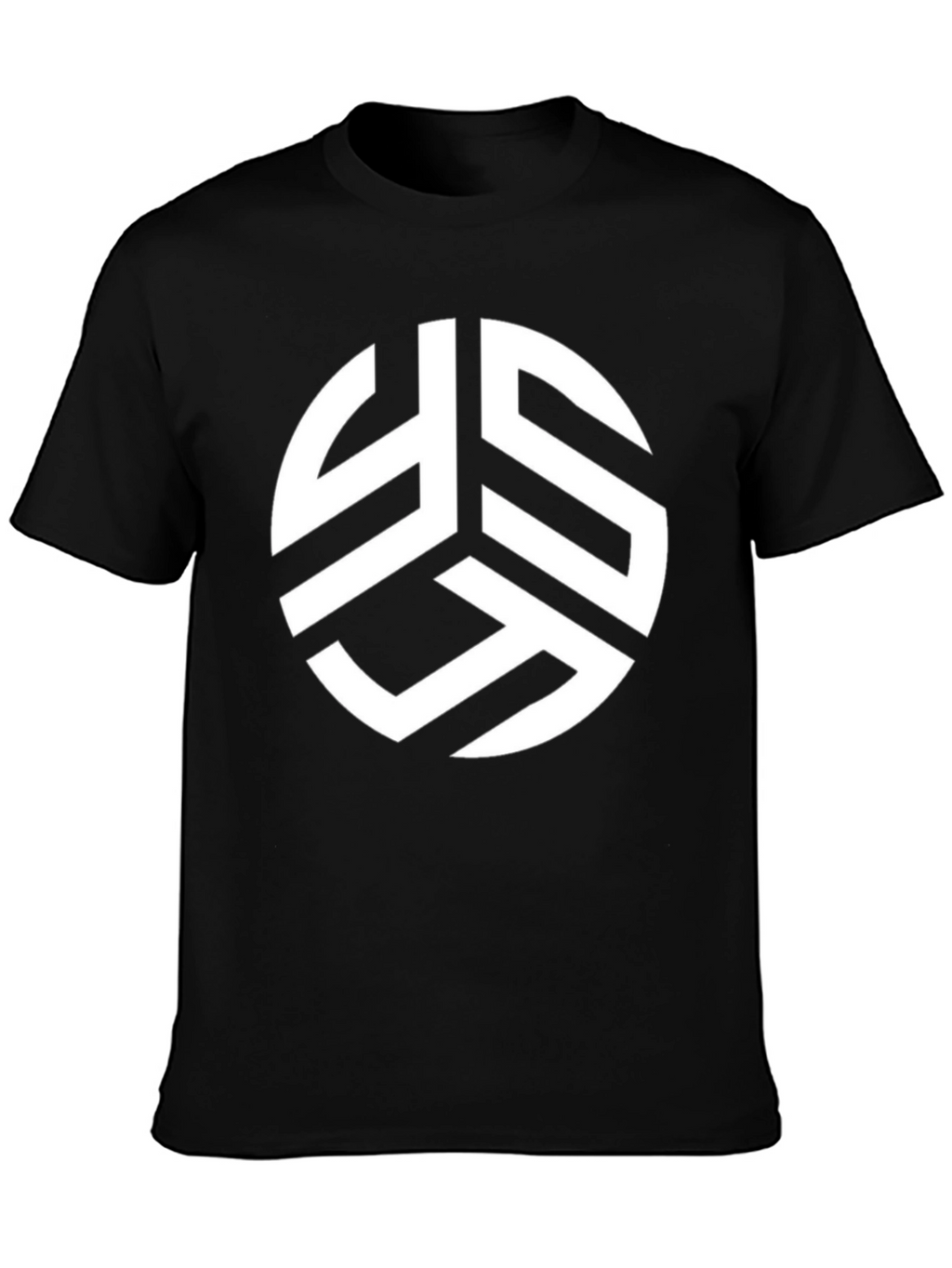 Modern Graphic Print Black Tee