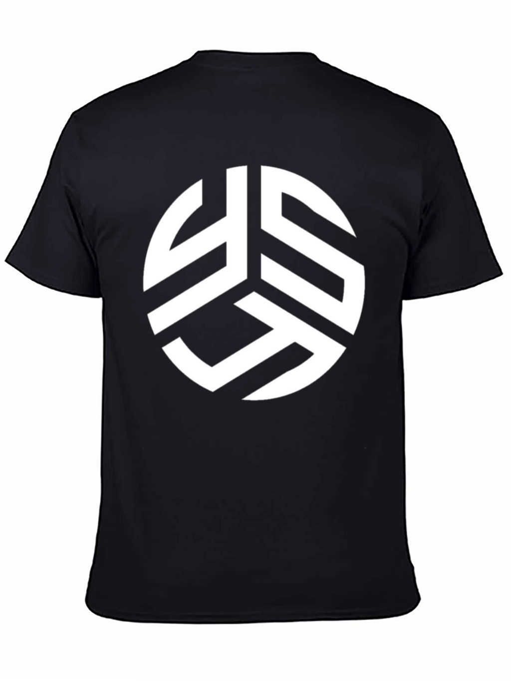 Modern Graphic Print Black Tee