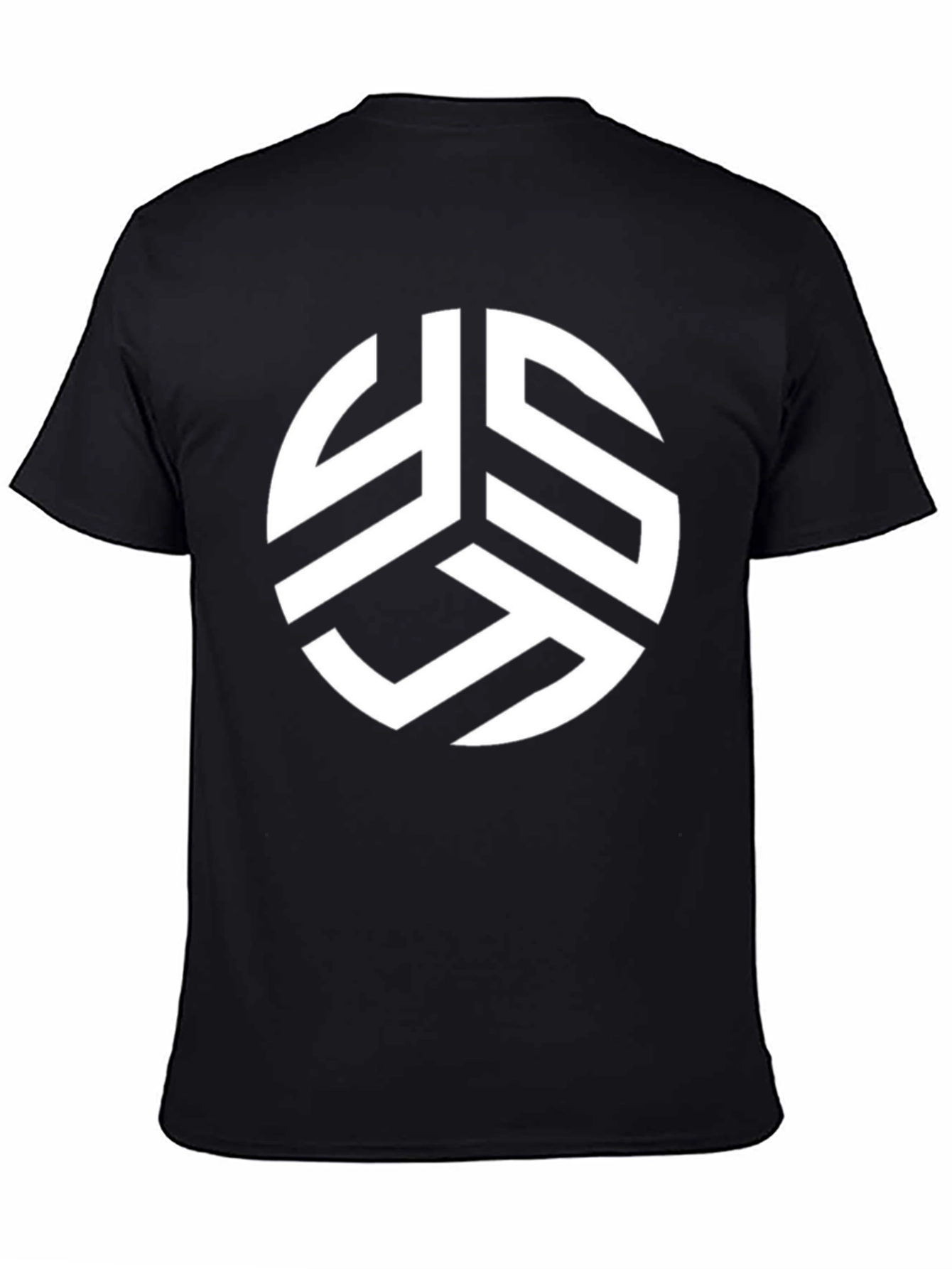 Modern Graphic Print Black Tee