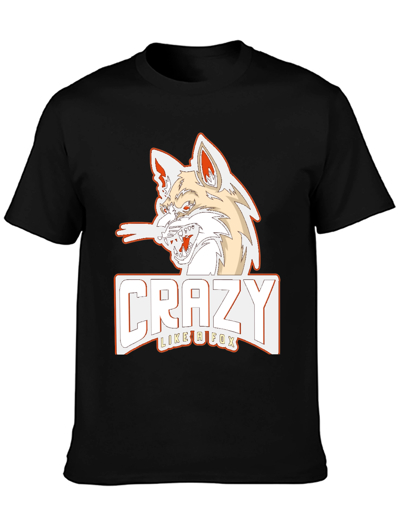 Crazy Like a Fox Graphic Tee - Black