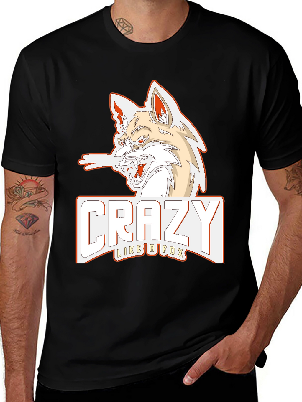 Crazy Like a Fox Graphic Tee - Black