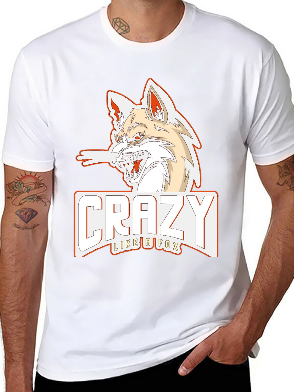 Crazy Like a Fox Graphic Tee - Black
