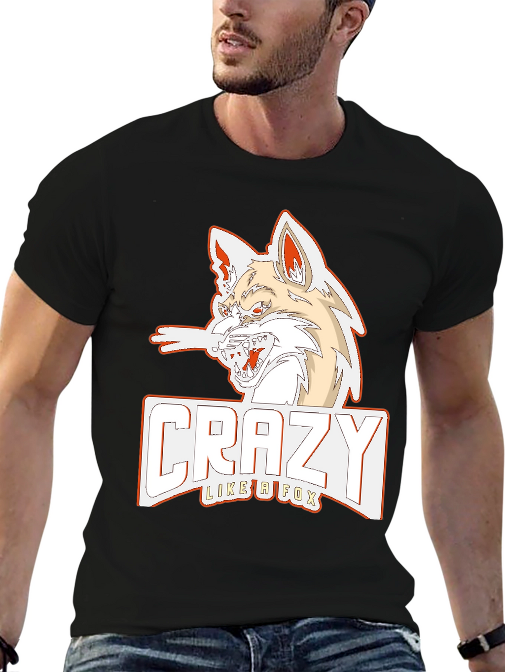 Crazy Like a Fox Graphic Tee - Black