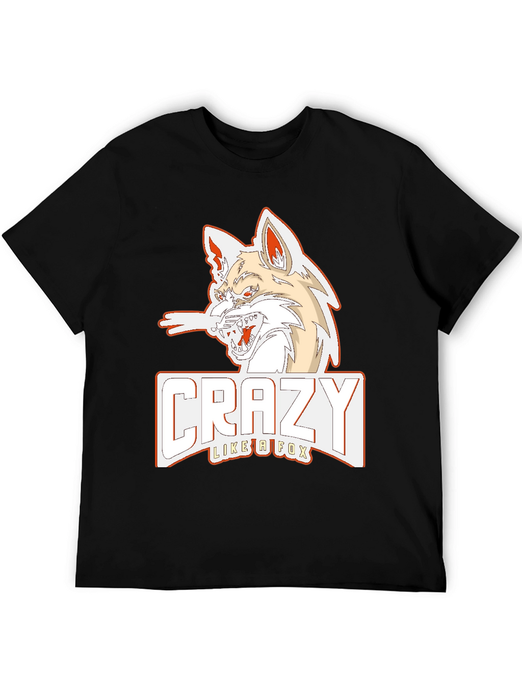 Crazy Like a Fox Graphic Tee - Black