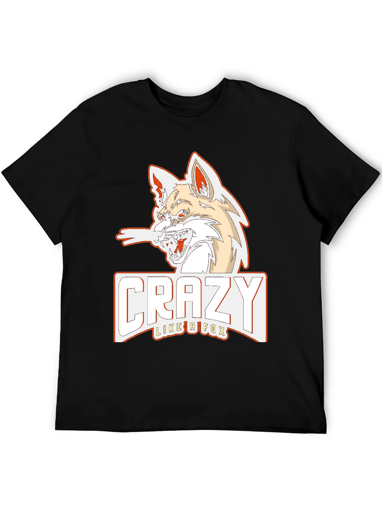 Crazy Like a Fox Graphic Tee - Black