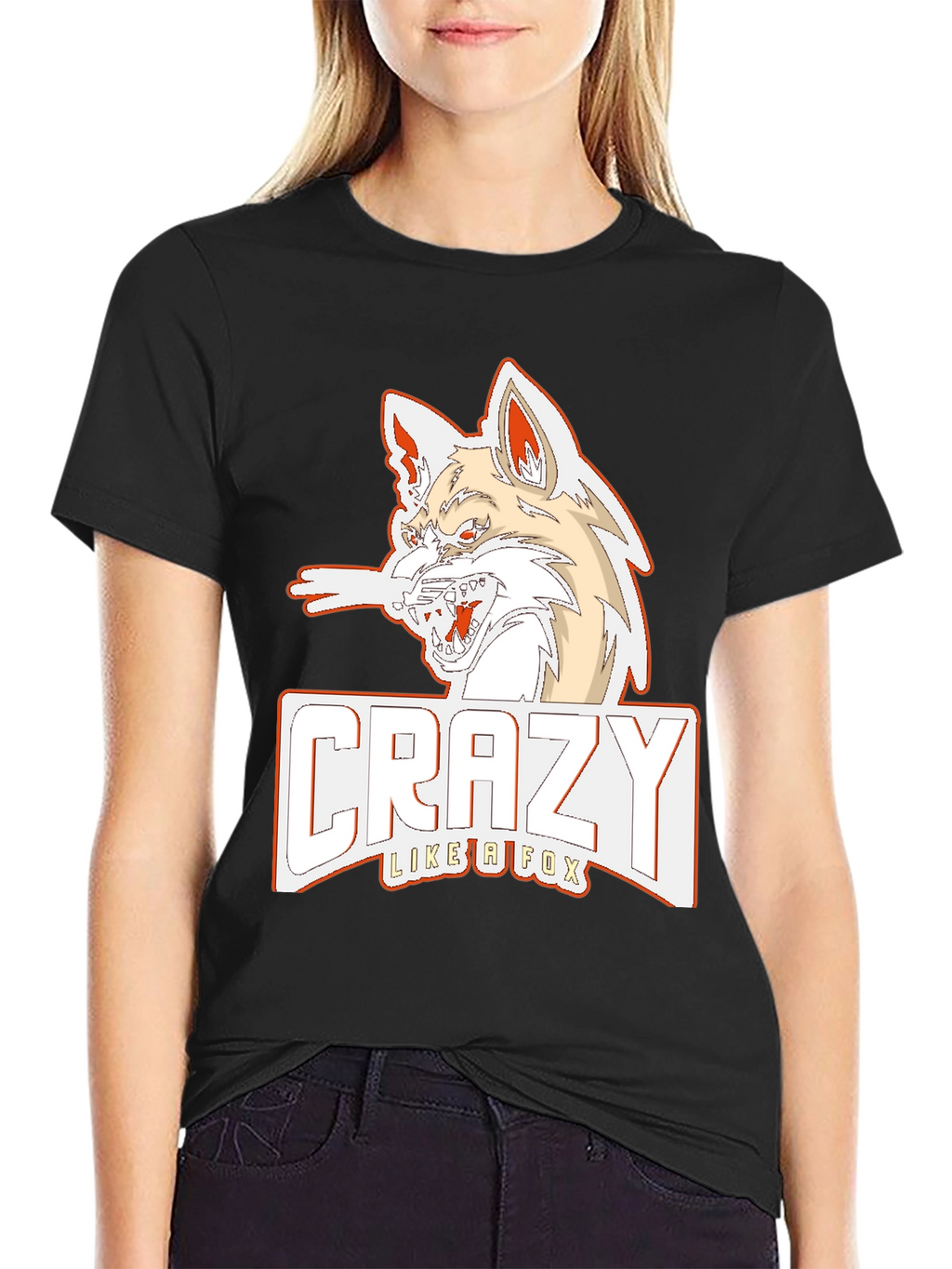 Crazy Like a Fox Graphic Tee - Black