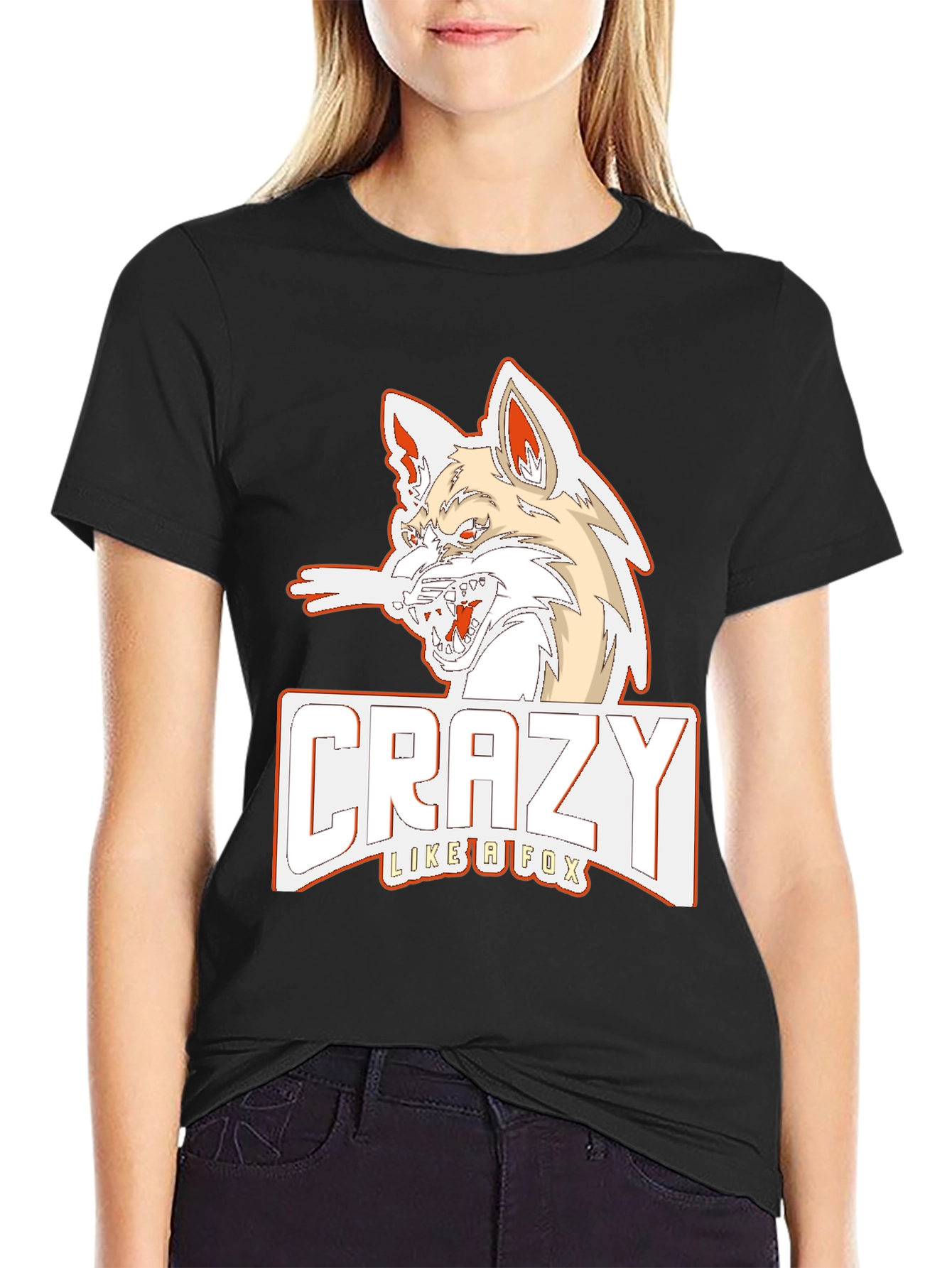 Crazy Like a Fox Graphic Tee - Black