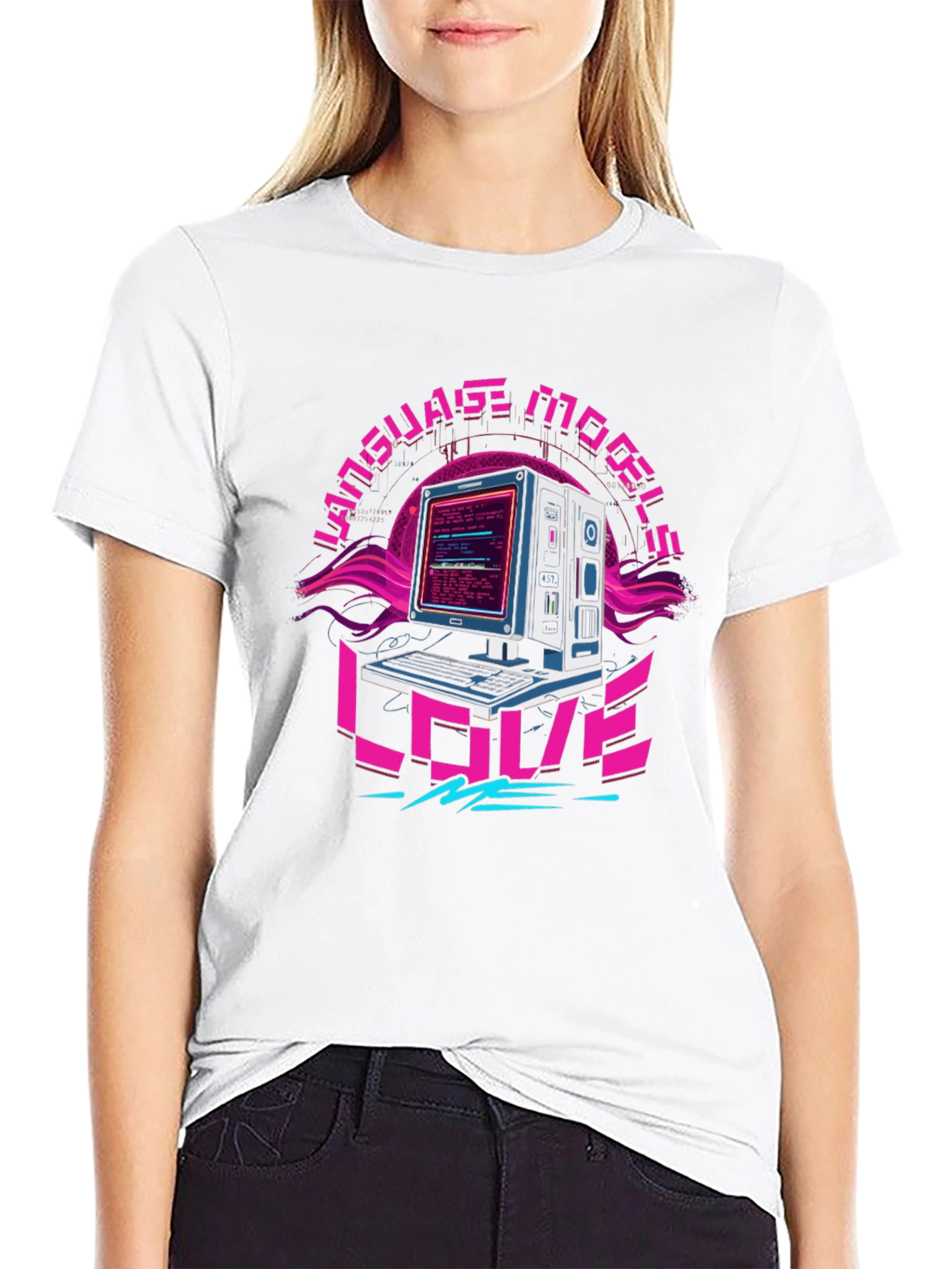 Language Models Love Me Retro T-Shirt