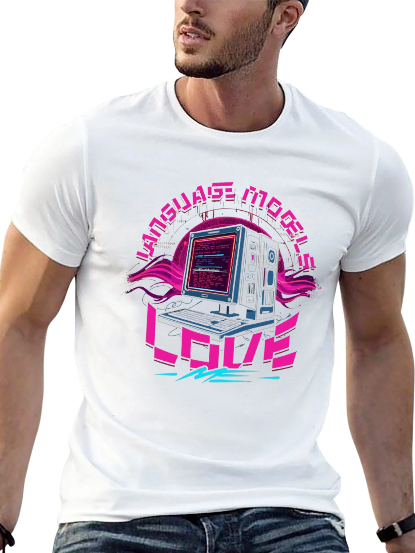 Language Models Love Me Retro T-Shirt