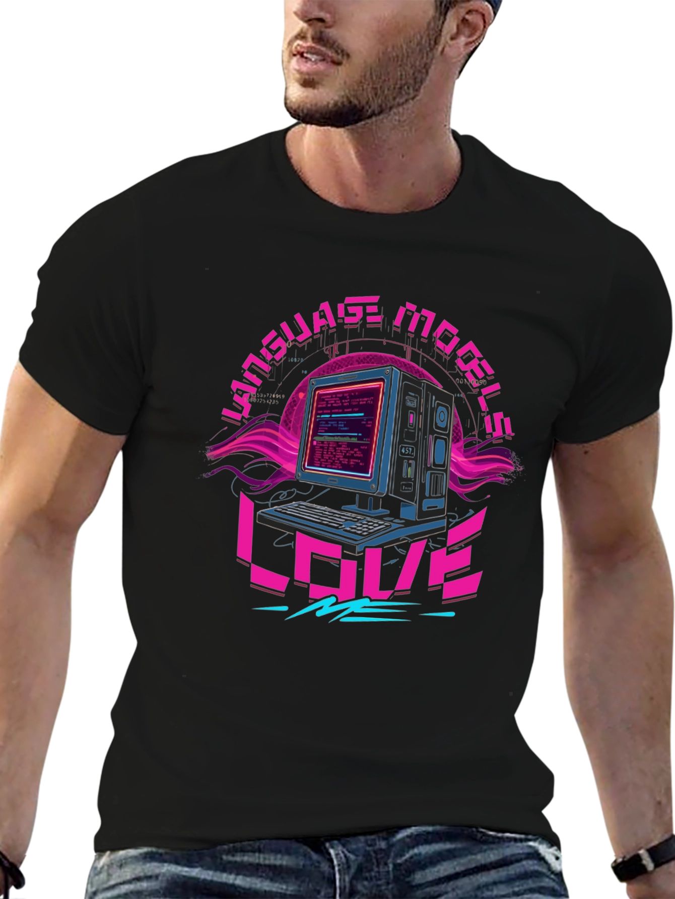 Language Models Love Me Retro T-Shirt