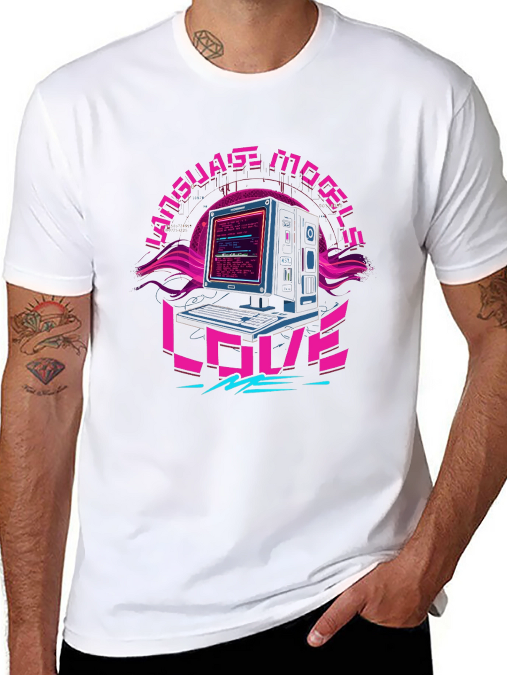 Language Models Love Me Retro T-Shirt