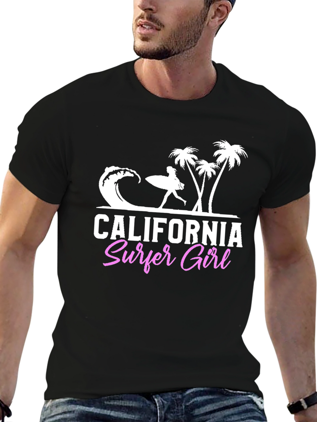 California Surfer Girl Graphic T-Shirt