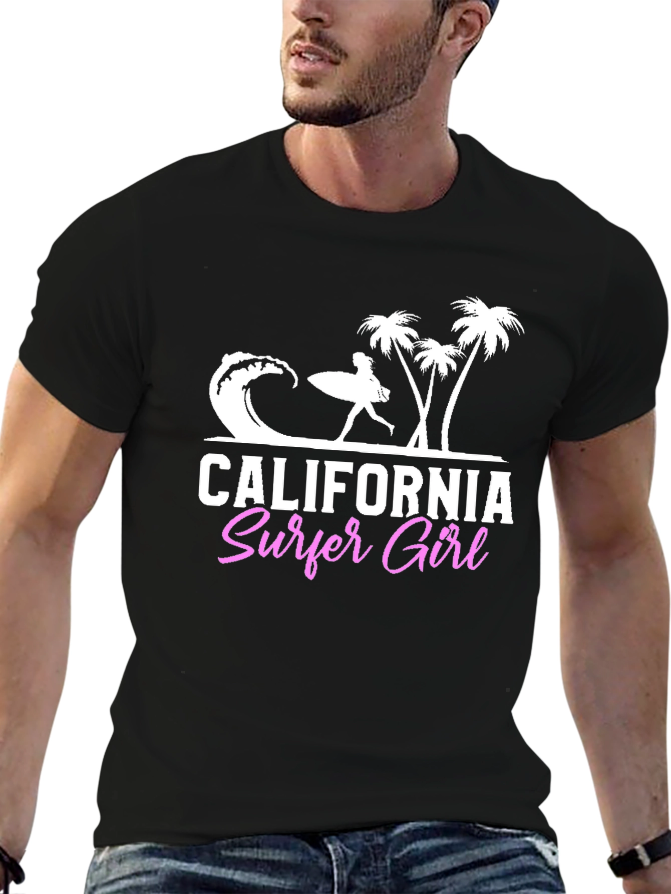 California Surfer Girl Graphic T-Shirt