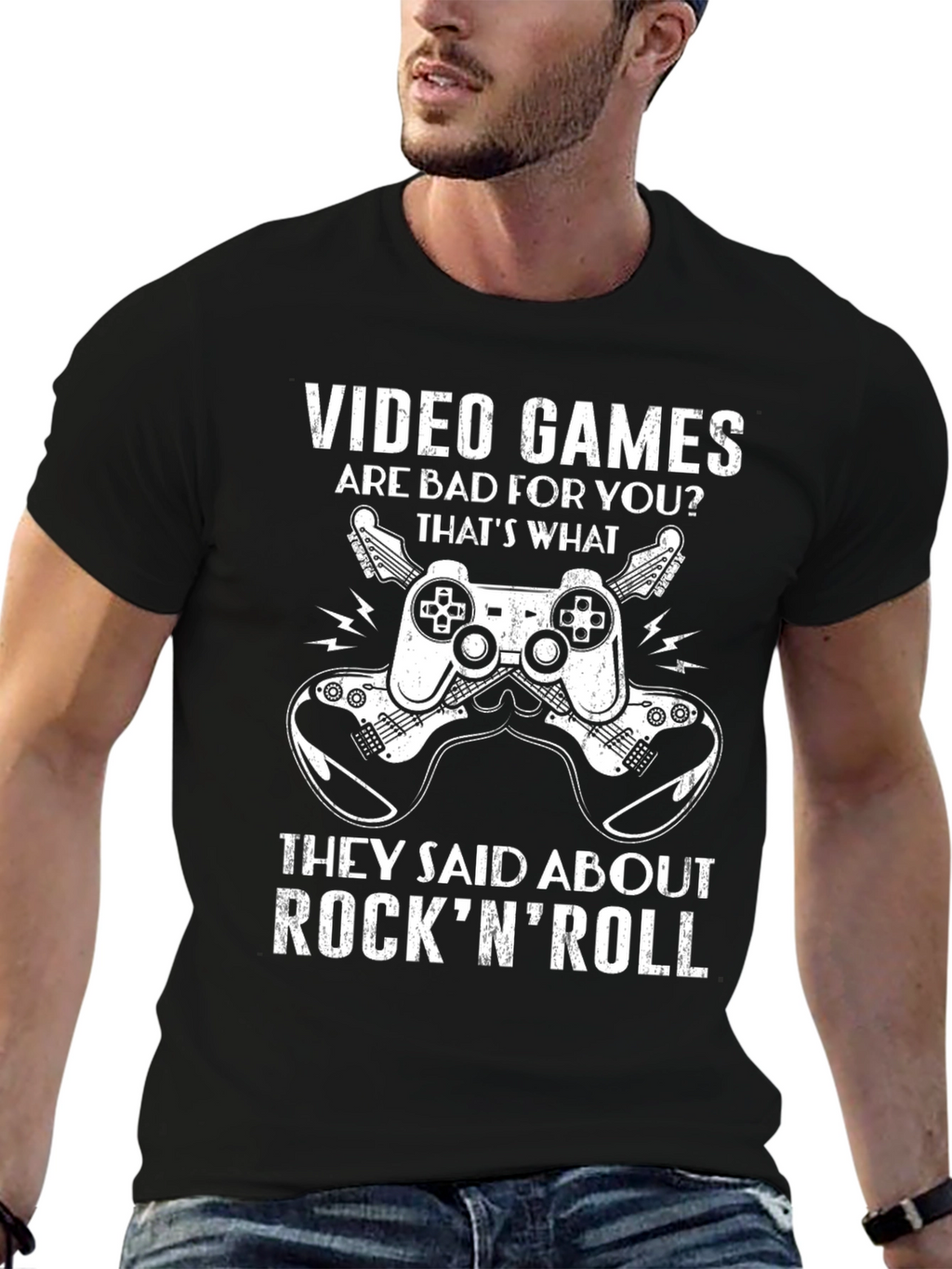 Video Games & Rock n Roll T-Shirt