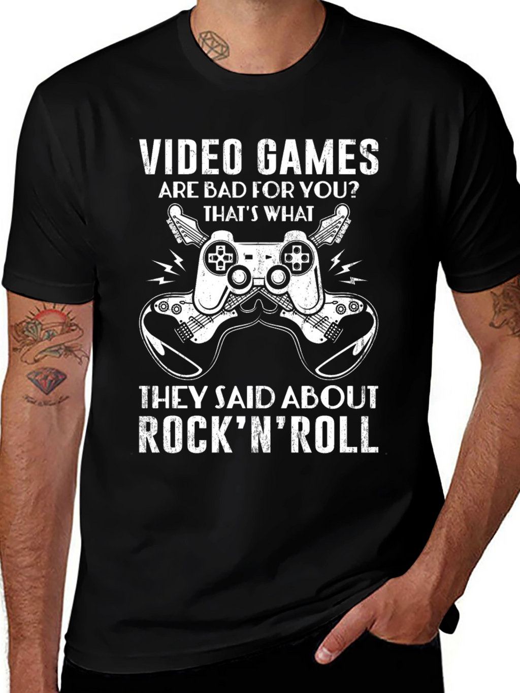 Video Games & Rock n Roll T-Shirt