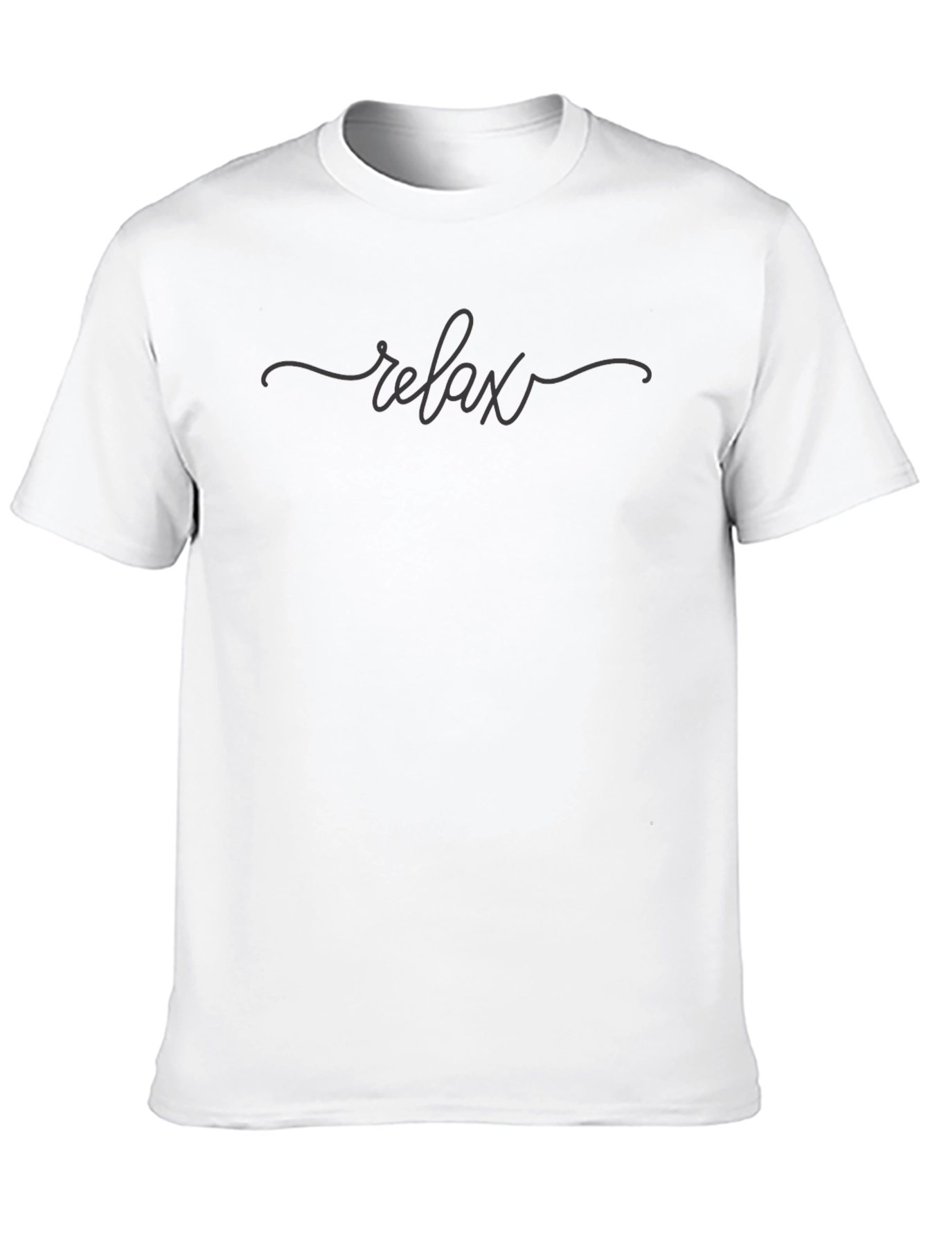 Relax Script Graphic Black T-Shirt