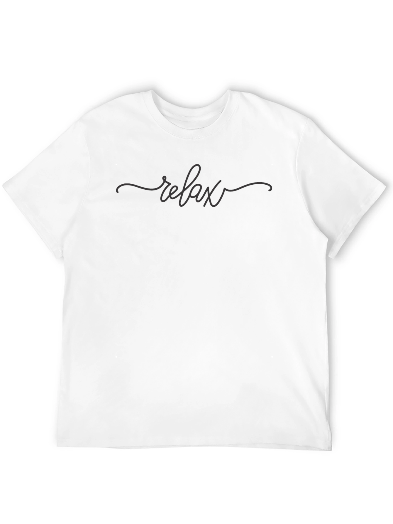 Relax Script Graphic Black T-Shirt