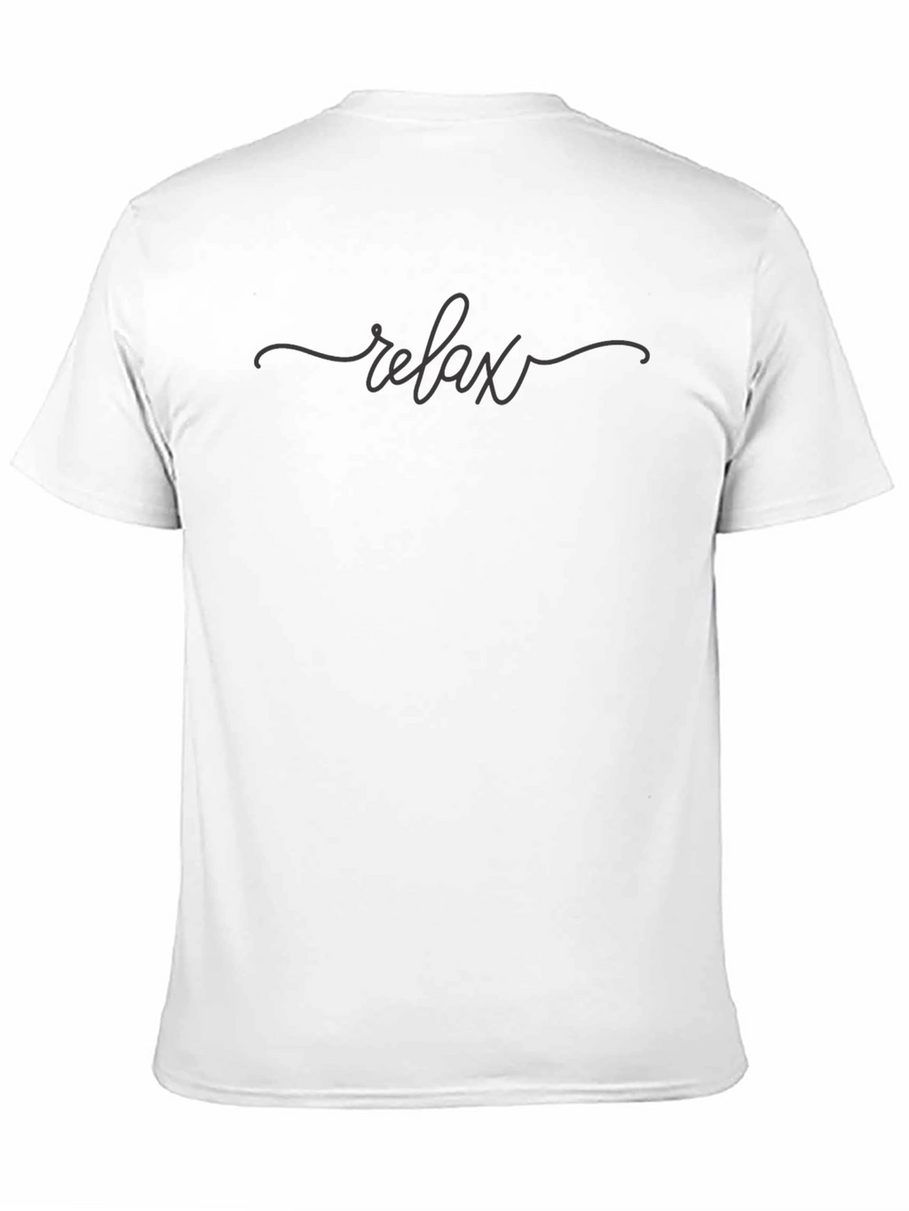 Relax Script Graphic Black T-Shirt
