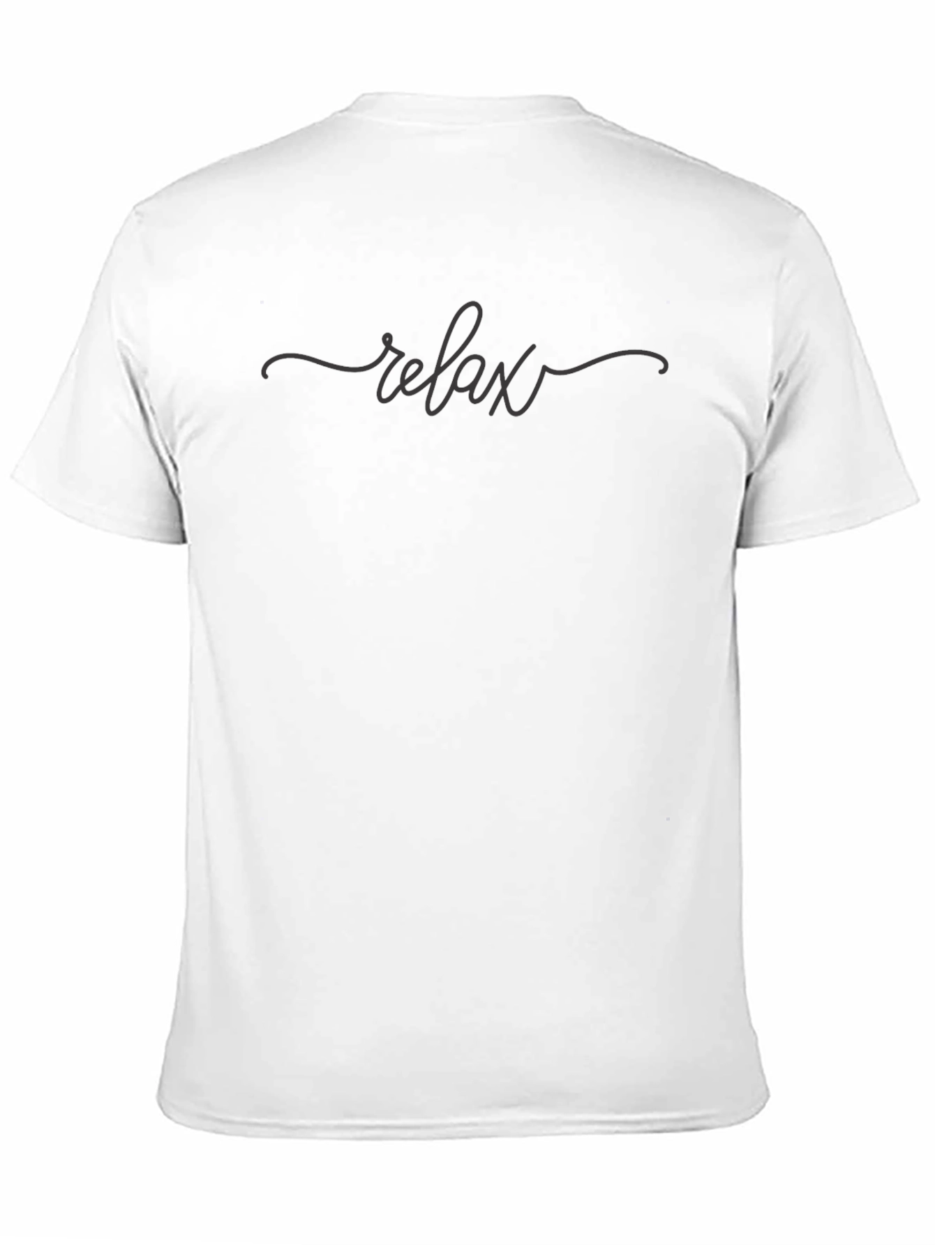 Relax Script Graphic Black T-Shirt