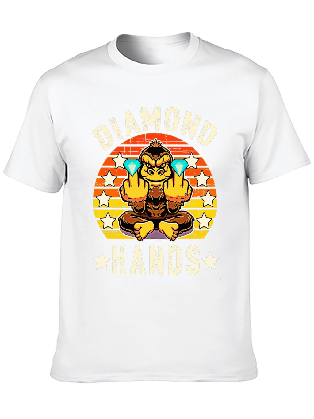 Diamond Hands Graphic Tee - Ape Investor T-Shirt