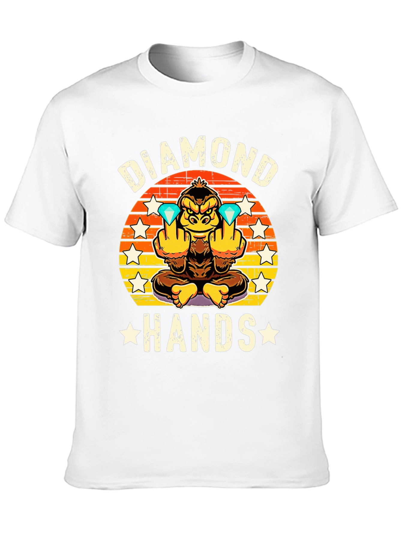 Diamond Hands Graphic Tee - Ape Investor T-Shirt