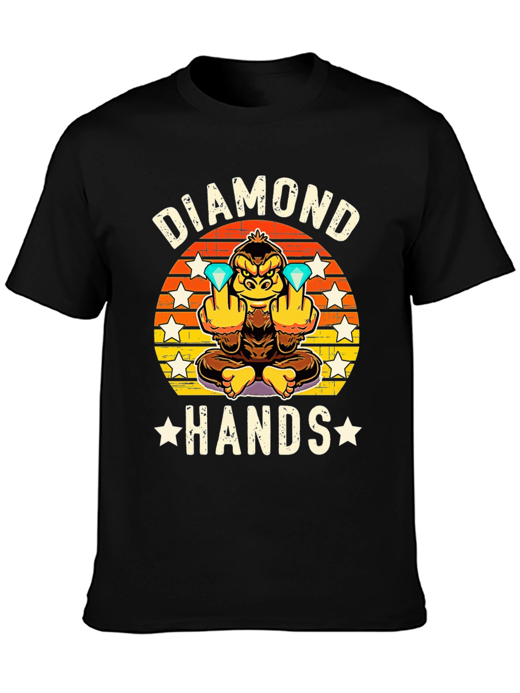 Diamond Hands Graphic Tee - Ape Investor T-Shirt