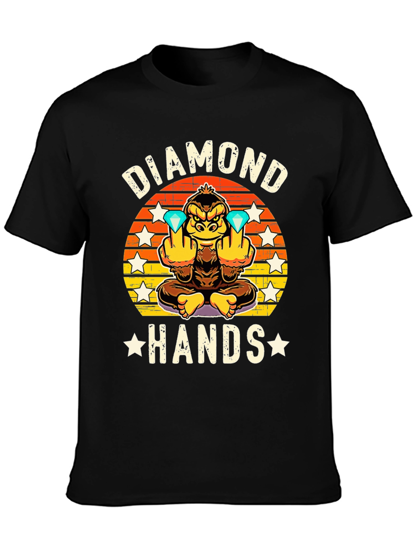 Diamond Hands Graphic Tee - Ape Investor T-Shirt