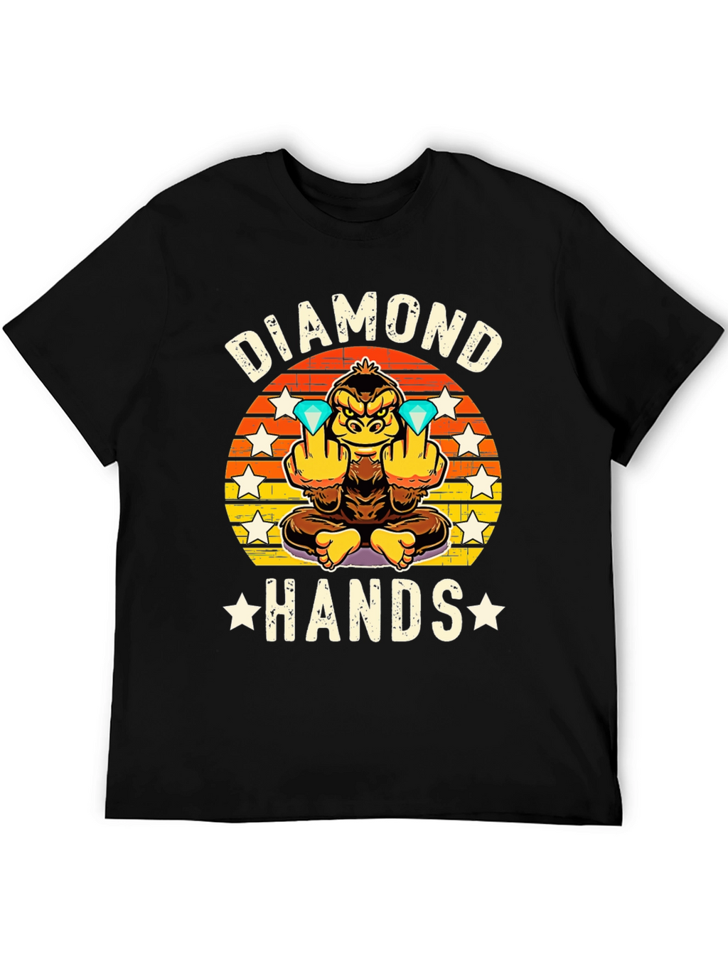 Diamond Hands Graphic Tee - Ape Investor T-Shirt