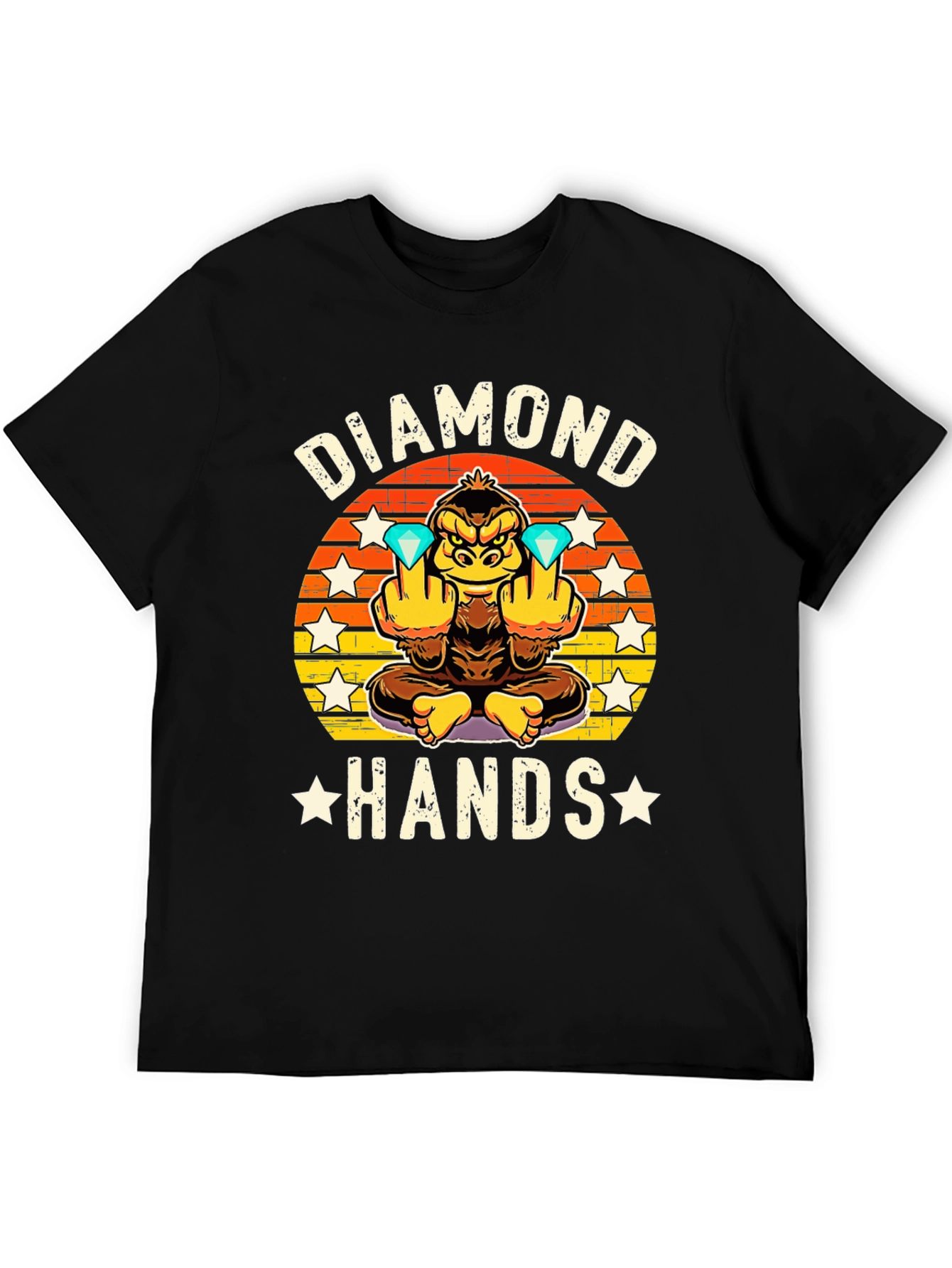 Diamond Hands Graphic Tee - Ape Investor T-Shirt