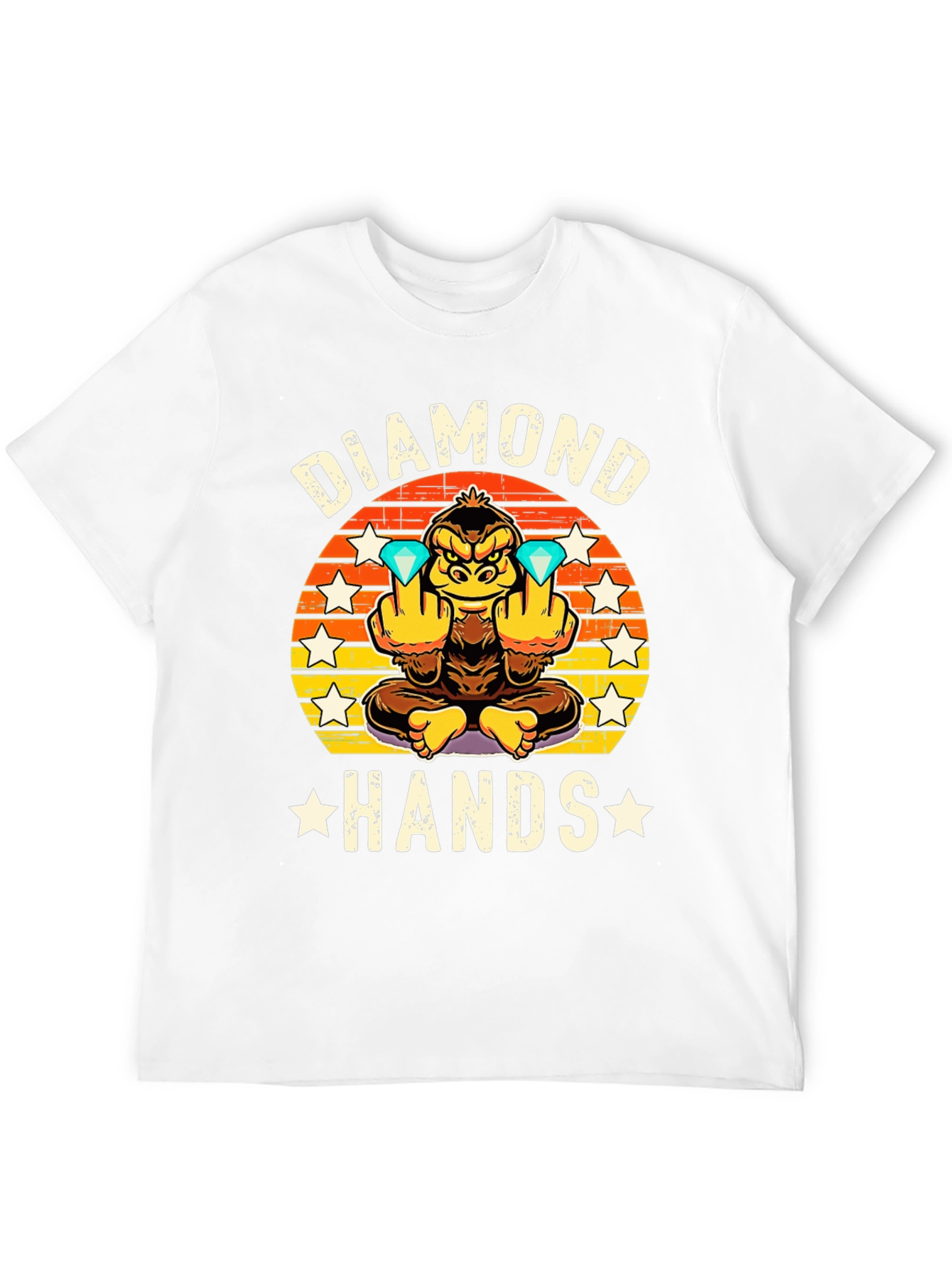 Diamond Hands Graphic Tee - Ape Investor T-Shirt