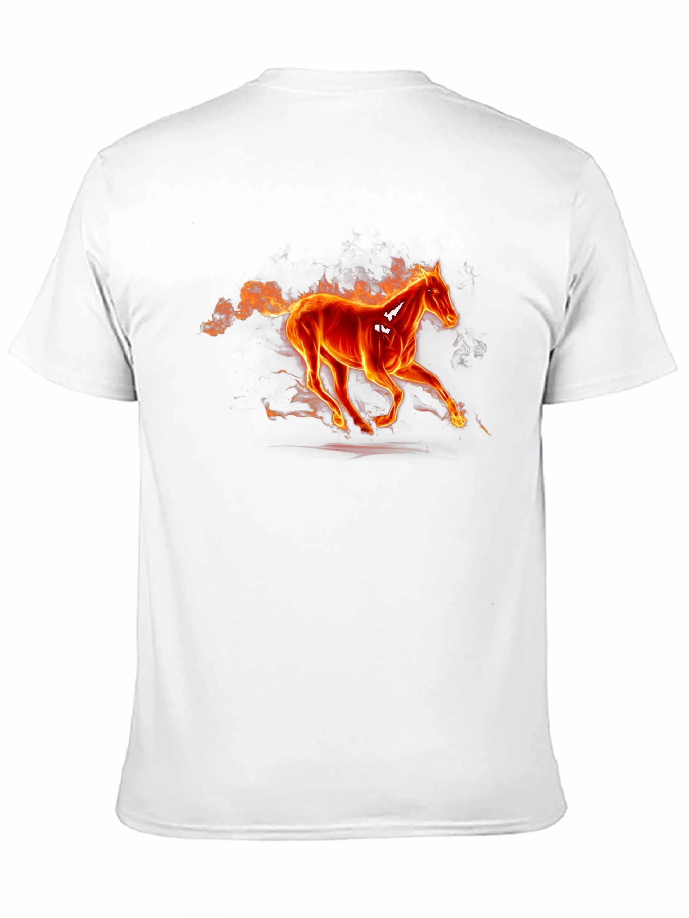 Fiery Horse Graphic Tee - Black Cotton