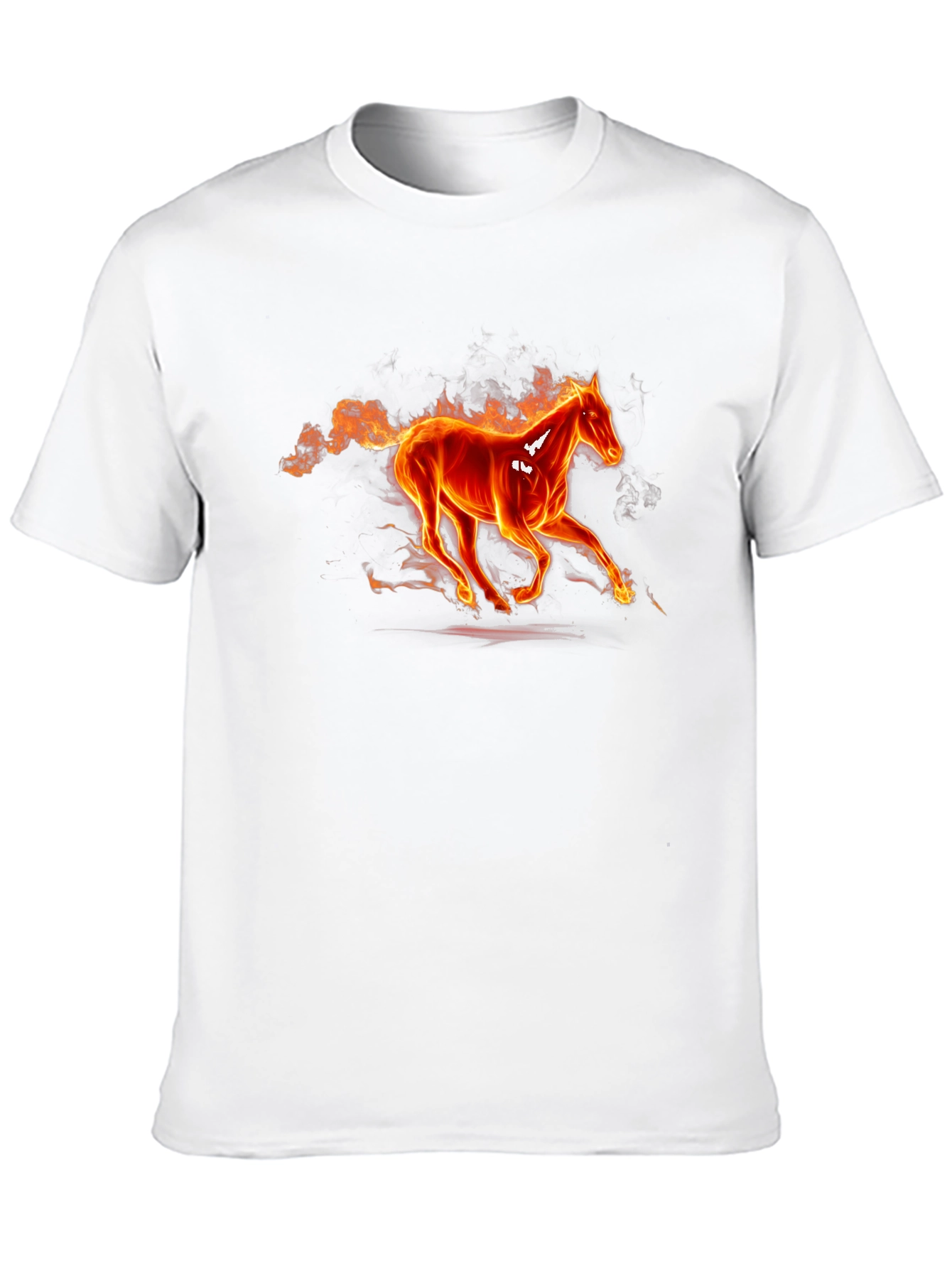 Fiery Horse Graphic Tee - Black Cotton