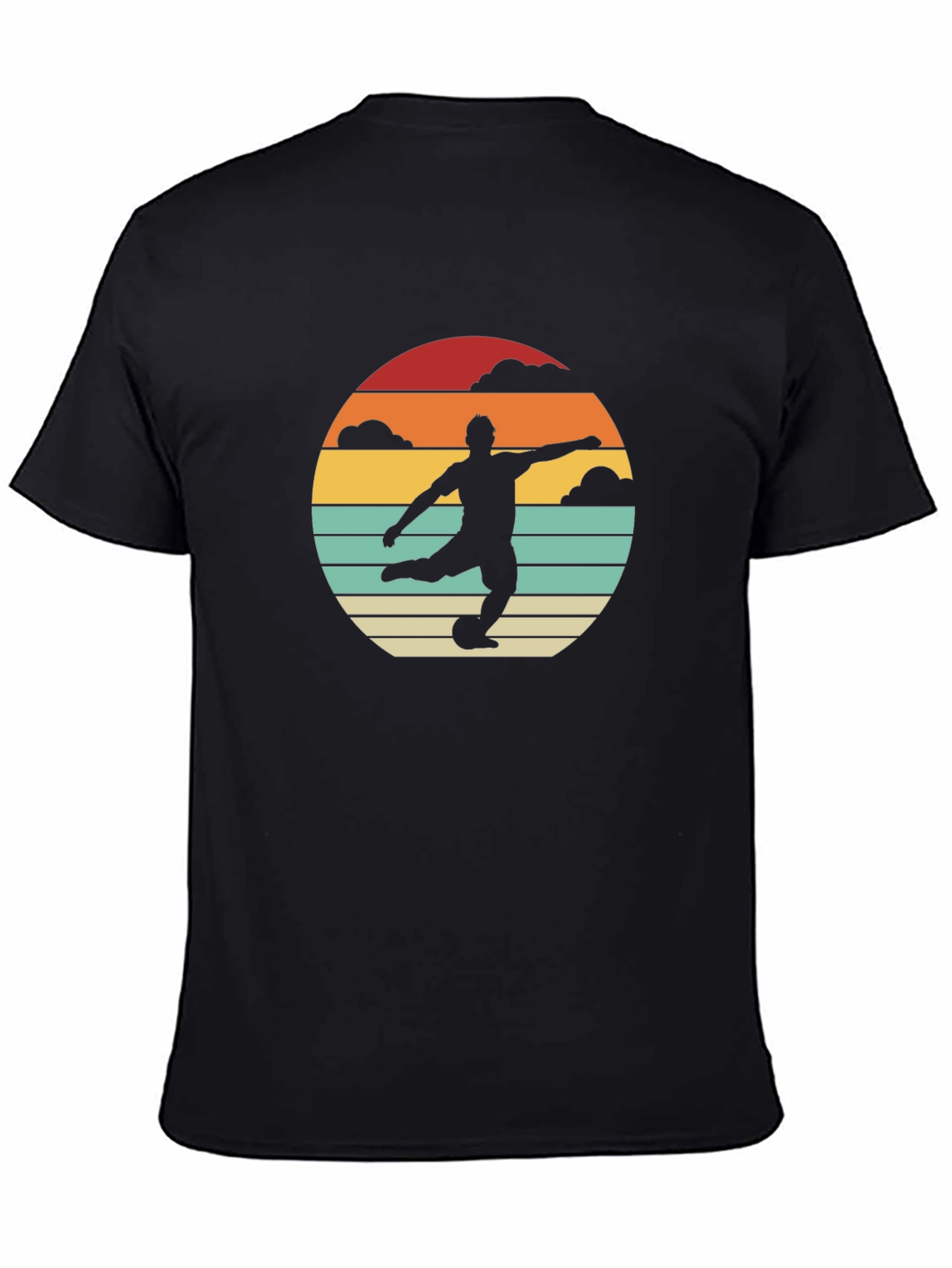 Retro Soccer Player Graphic Tee - Vintage Style Shirt