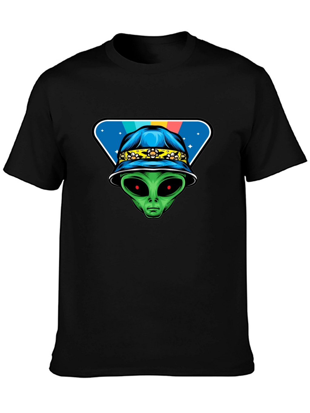 Alien Head Bucket Hat Graphic T-Shirt