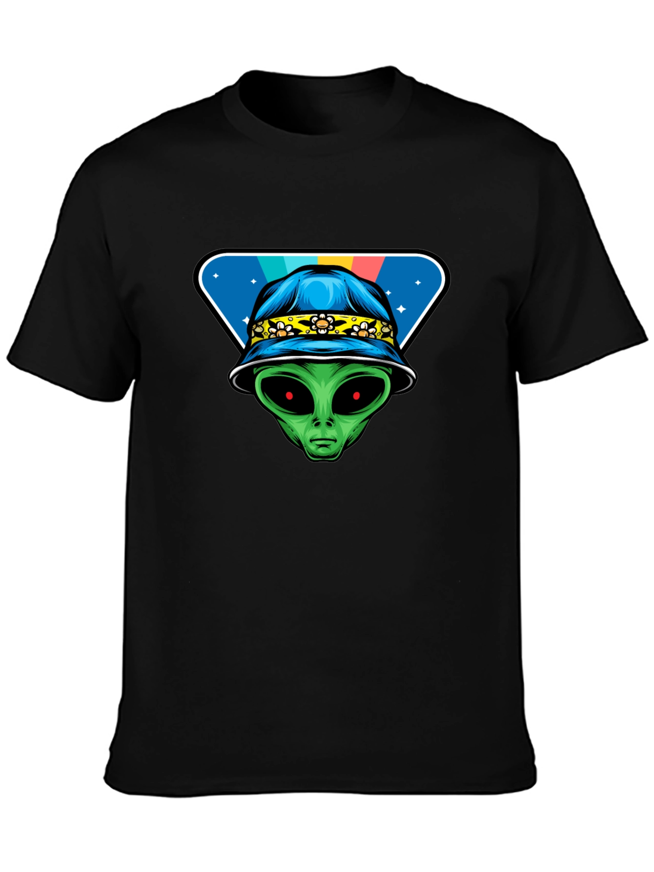 Alien Head Bucket Hat Graphic T-Shirt