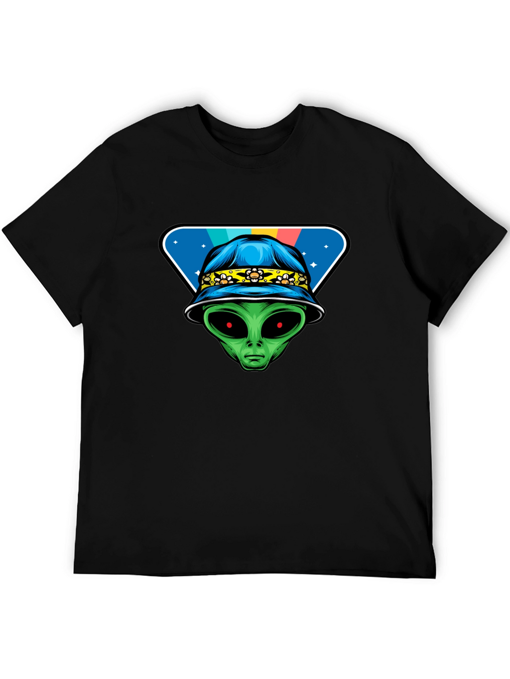 Alien Head Bucket Hat Graphic T-Shirt