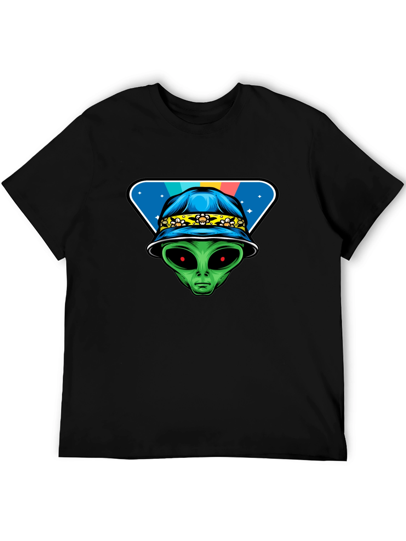 Alien Head Bucket Hat Graphic T-Shirt