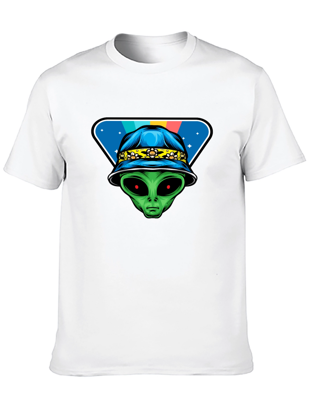 Alien Head Bucket Hat Graphic T-Shirt