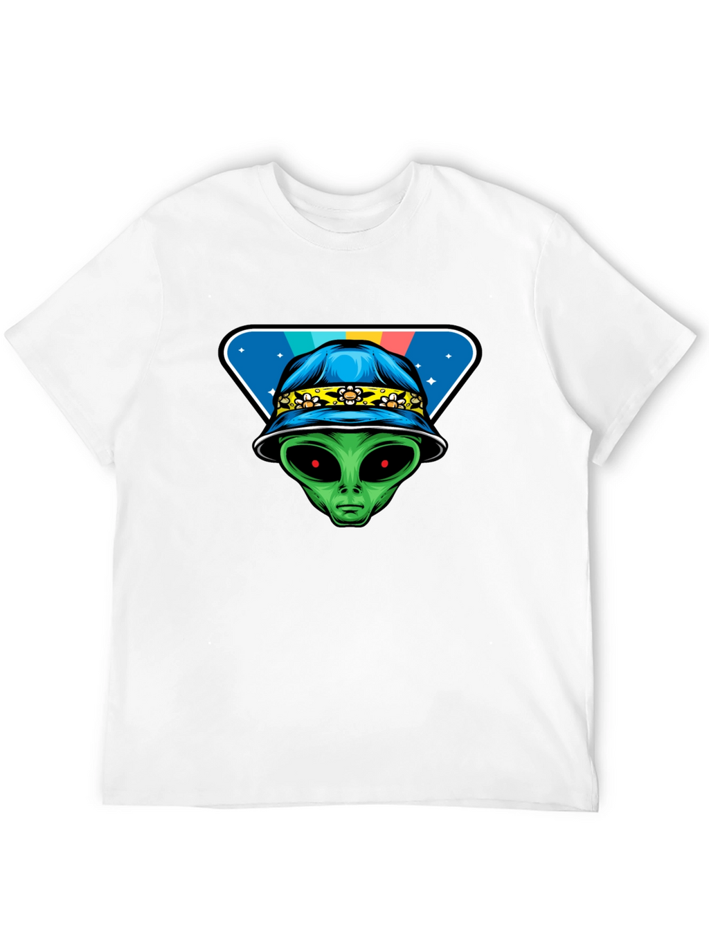 Alien Head Bucket Hat Graphic T-Shirt