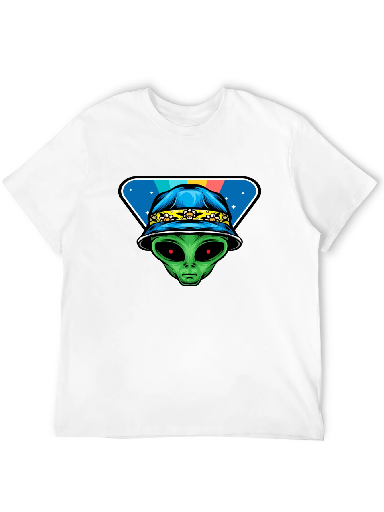 Alien Head Bucket Hat Graphic T-Shirt