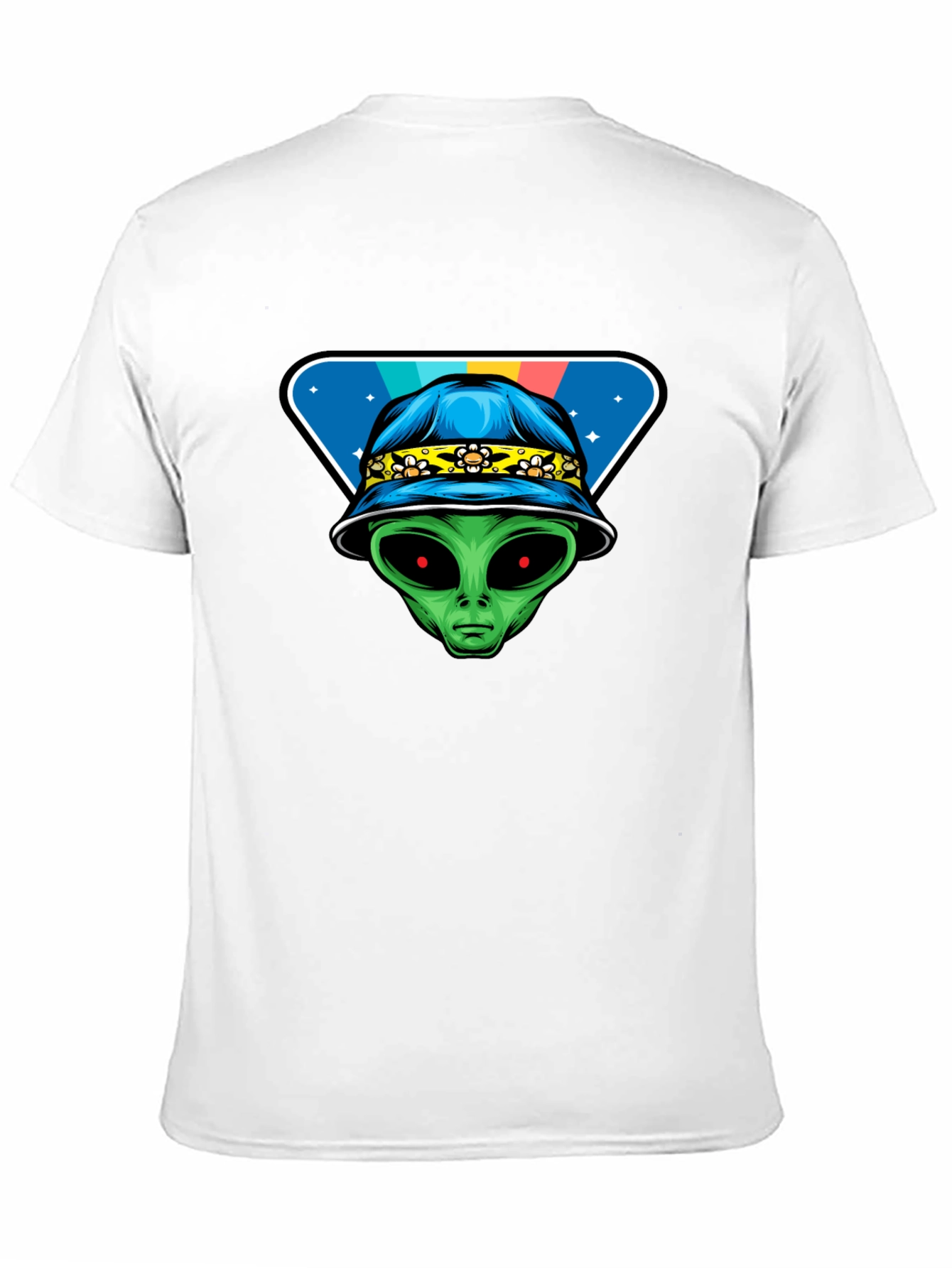 Alien Head Bucket Hat Graphic T-Shirt