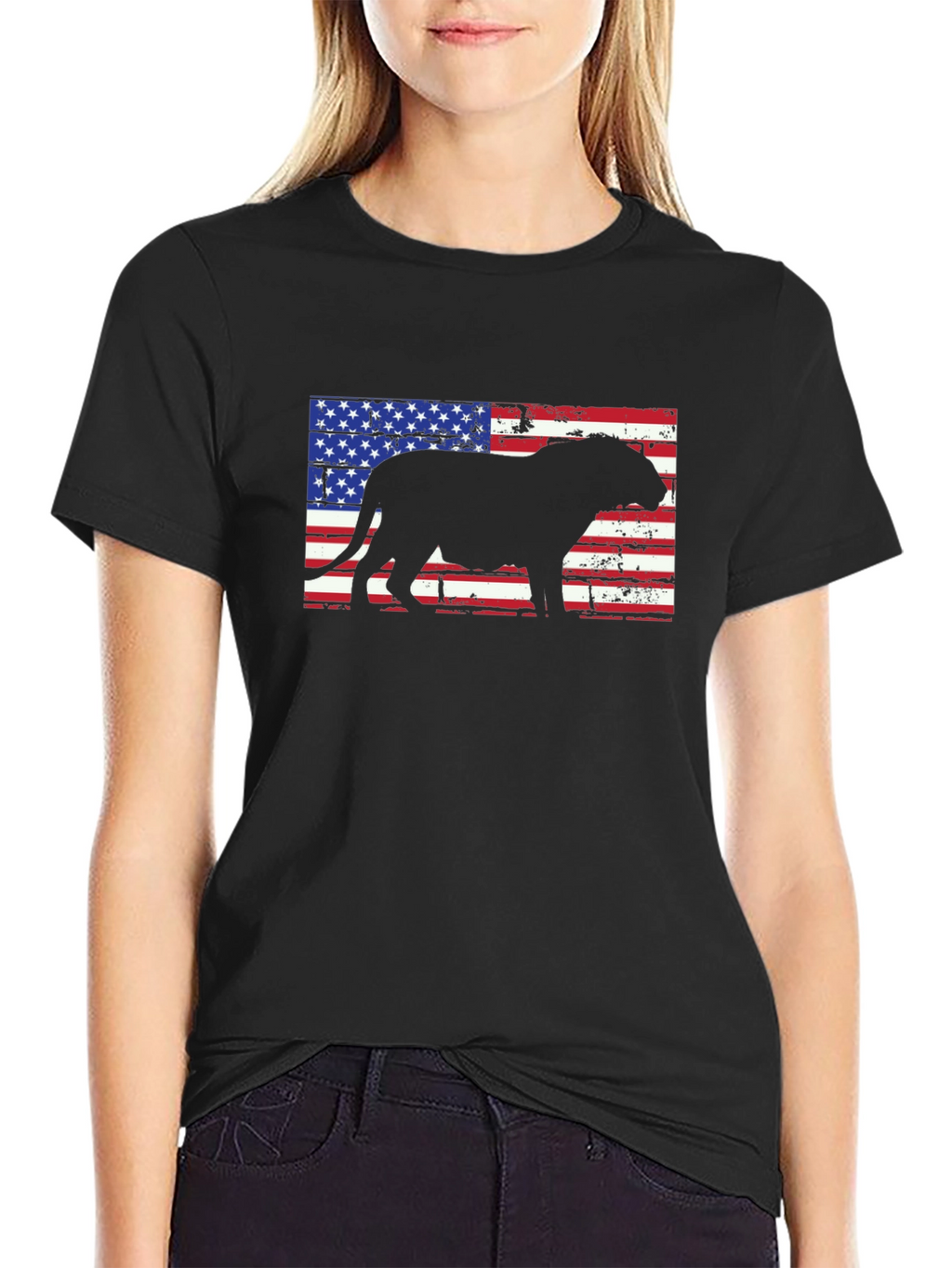 Patriotic Bulldog Mens T-Shirt