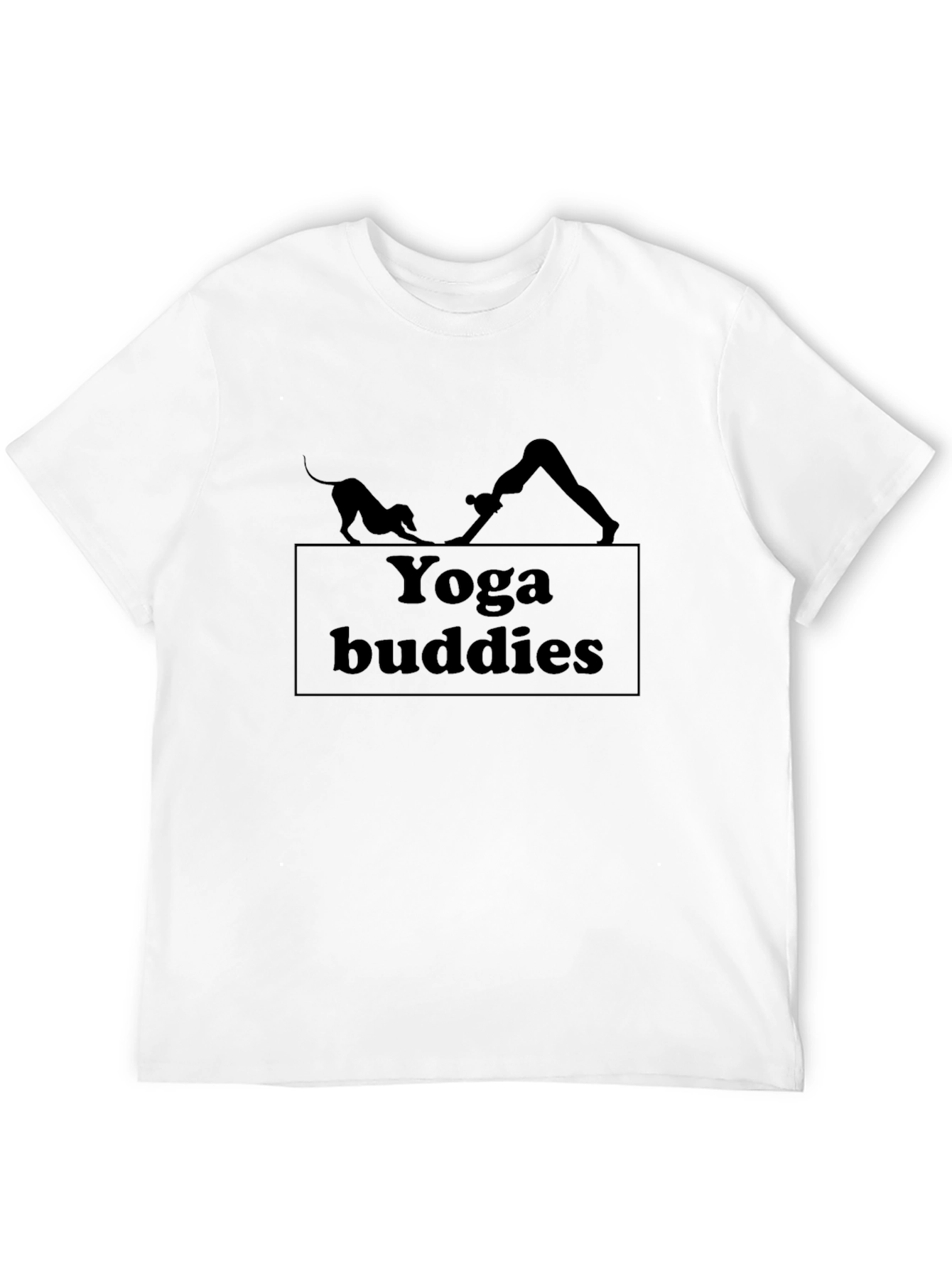 Yoga Buddies Graphic T-Shirt - Black Cotton Tee