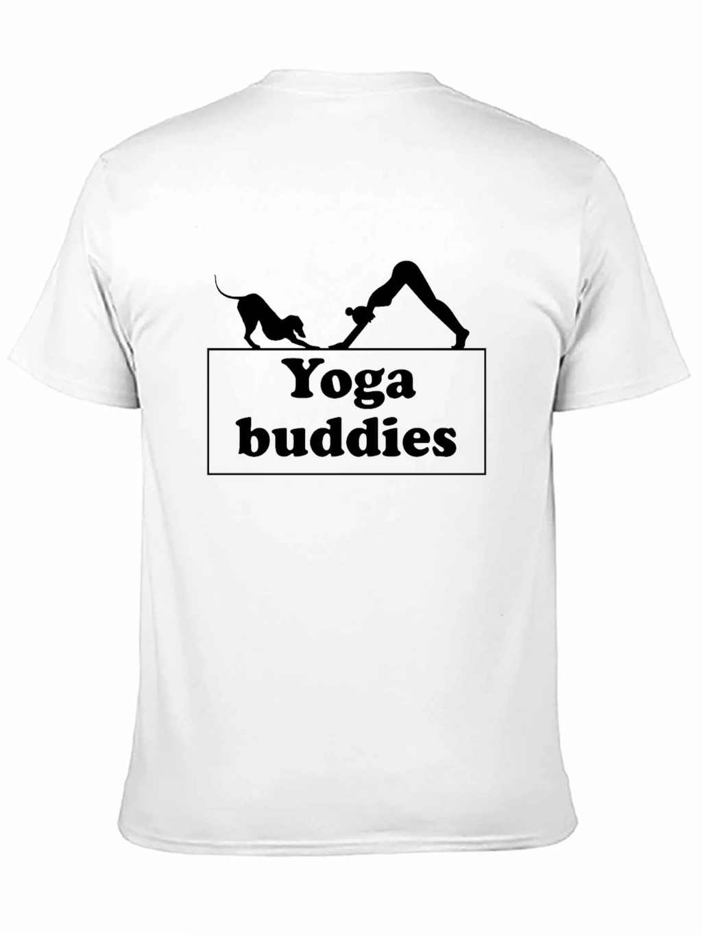 Yoga Buddies Graphic T-Shirt - Black Cotton Tee