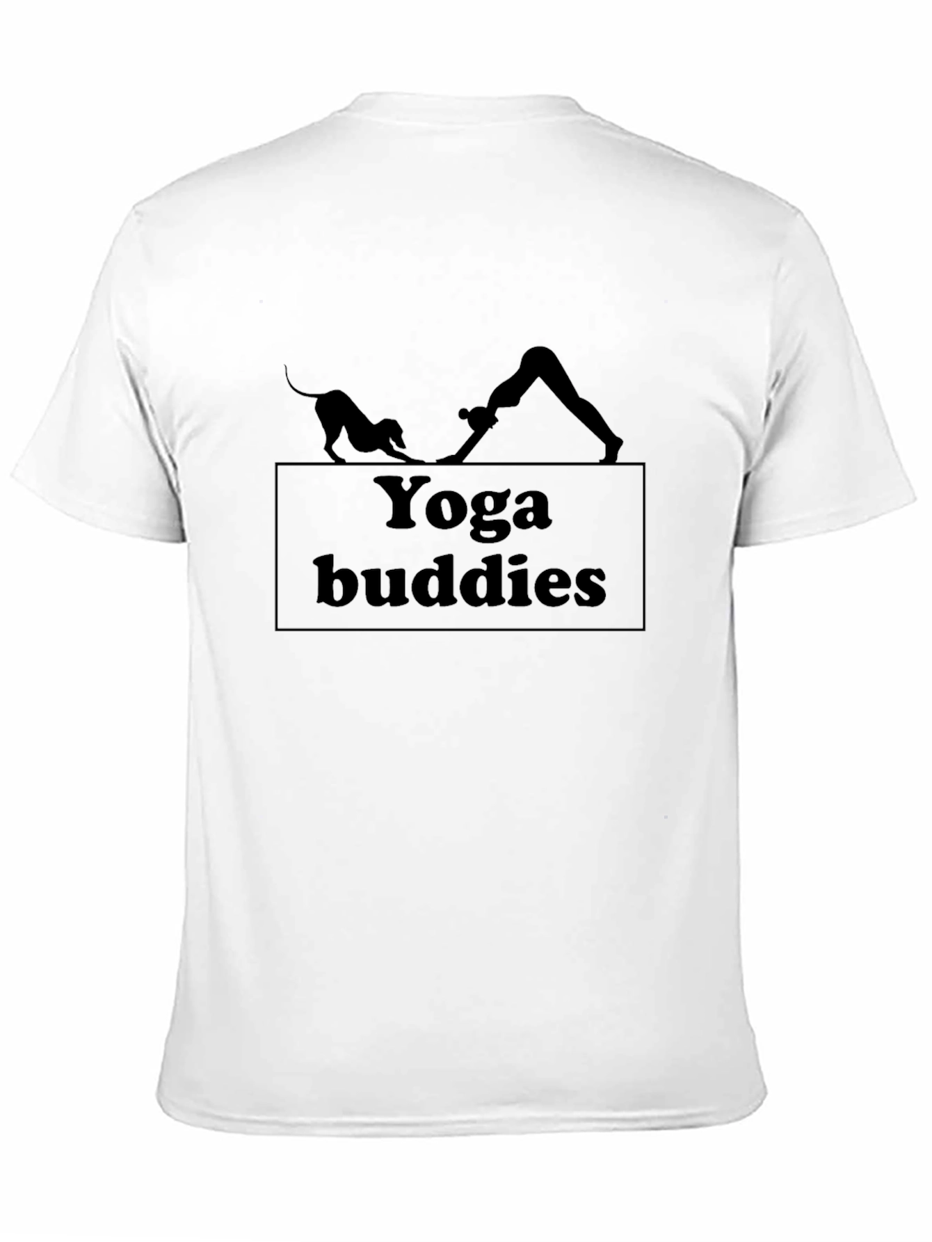 Yoga Buddies Graphic T-Shirt - Black Cotton Tee