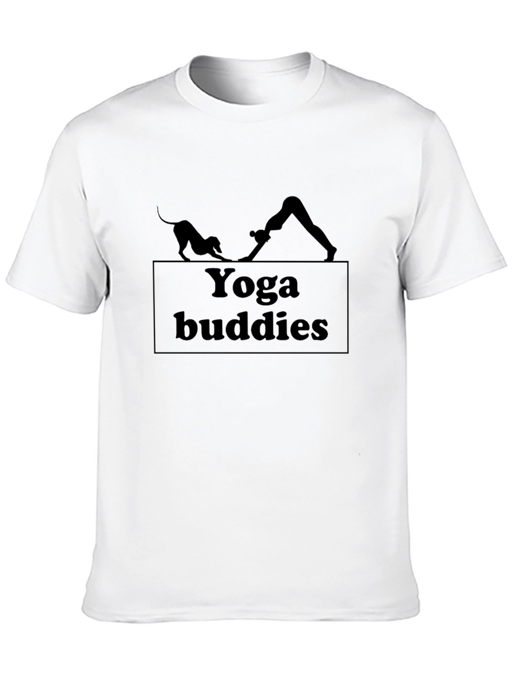 Yoga Buddies Graphic T-Shirt - Black Cotton Tee