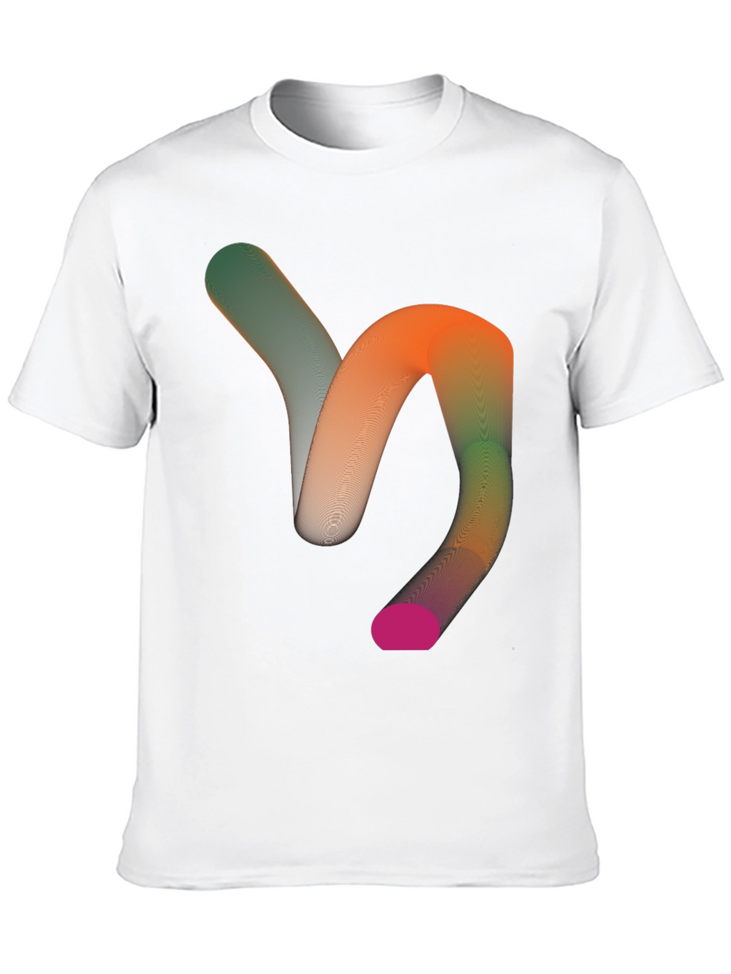 Abstract Gradient Tube Graphic Tee