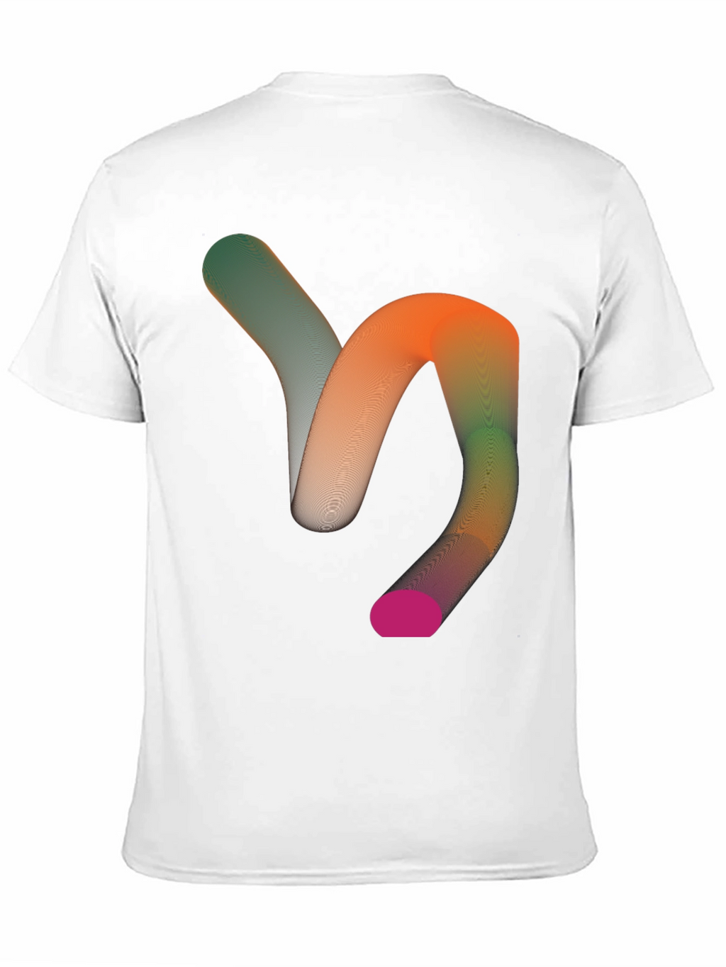 Abstract Gradient Tube Graphic Tee