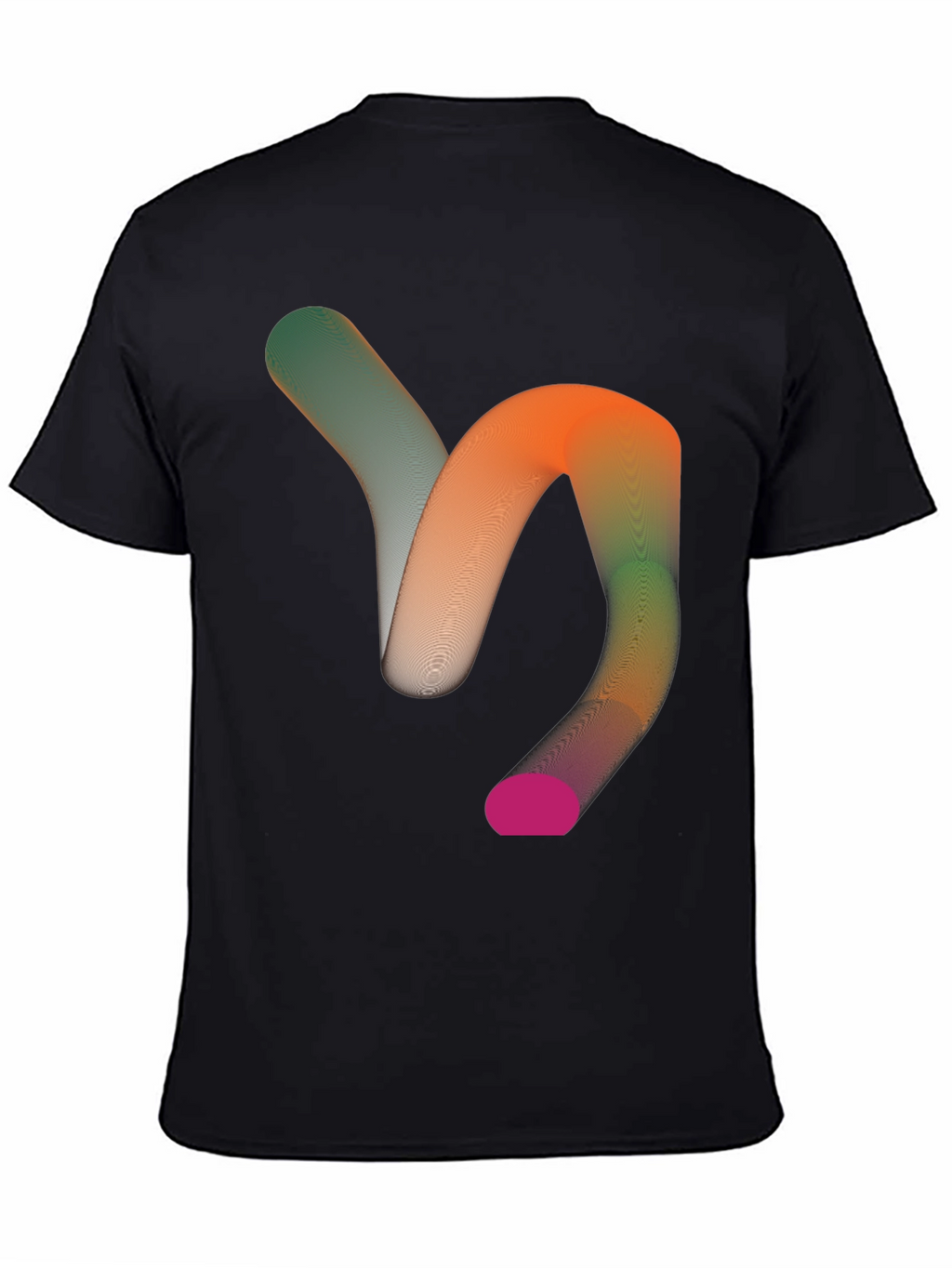 Abstract Gradient Tube Graphic Tee