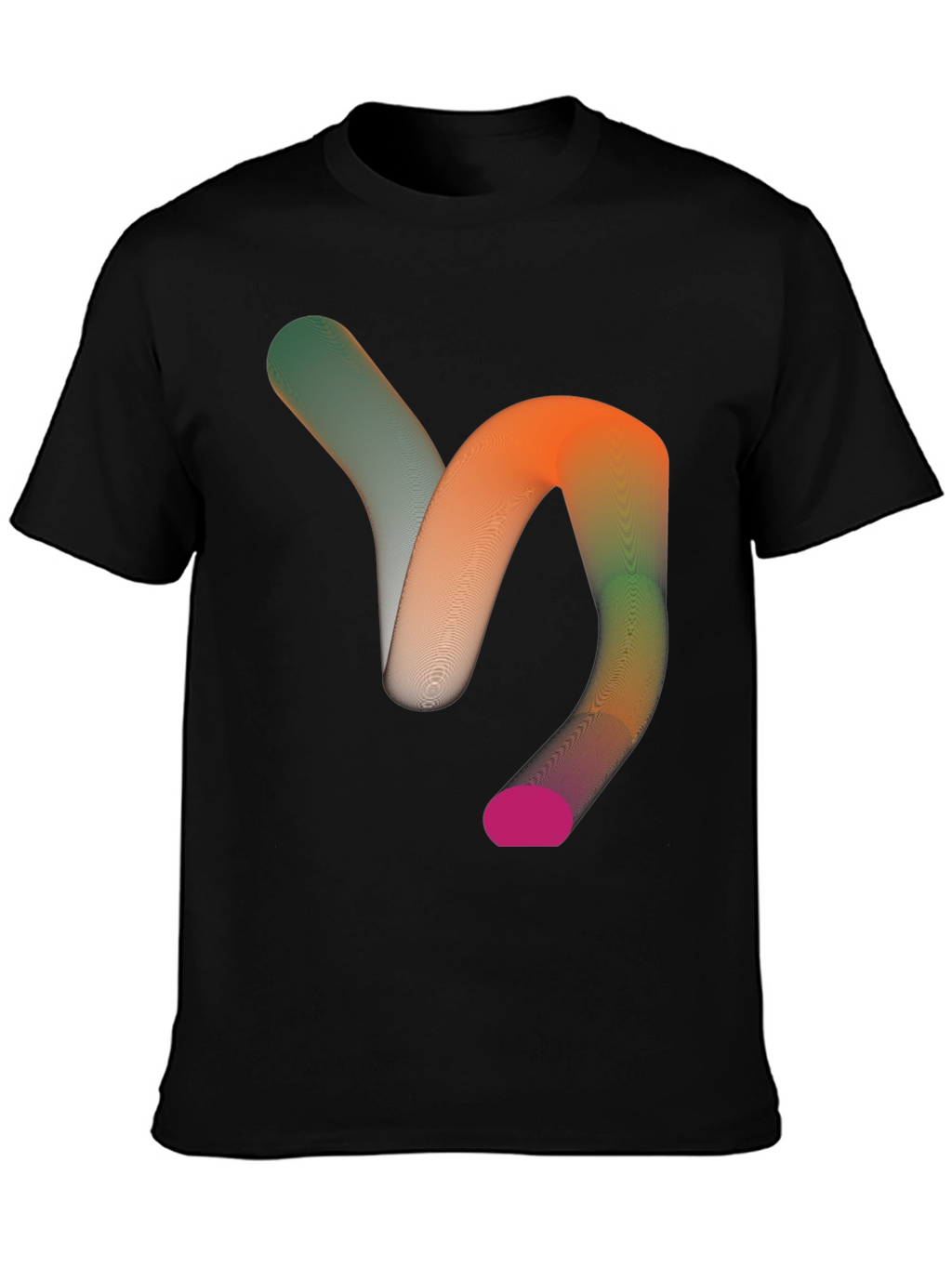 Abstract Gradient Tube Graphic Tee